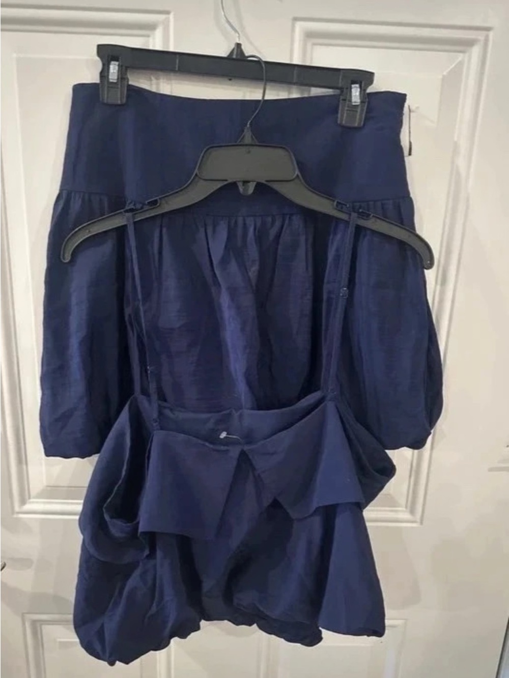 Navy Blue Two-Piece Skirt Set